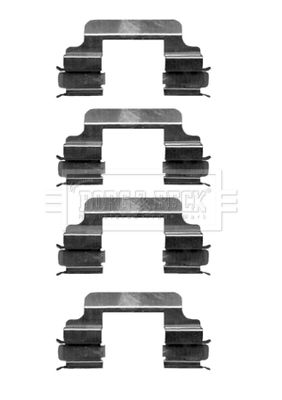 BORG & BECK Комплектующие, колодки дискового тормоза BBK1403